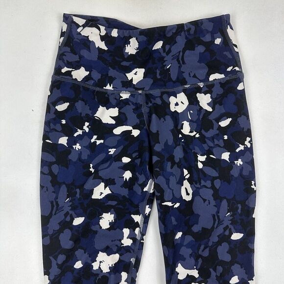 Old Navy Active CORE Go-Dry Elevate High Rise 7/8 Legging Blue Floral Size Small - Picture 3 of 9